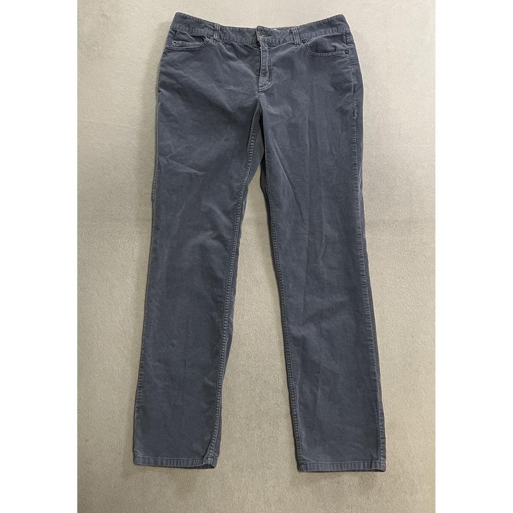 Michael Kors Corduroy Pants Women's Size 8 (Fits 32x30) Blue Slim Cotton Stretch